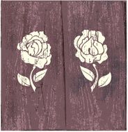 Roses on wood N2