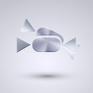 Vector full metal icon on blue background Eps10 N51