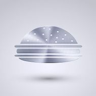 Vector full metal icon on blue background Eps10 N58