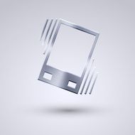 Vector full metal icon on blue background Eps10 N63