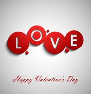 Abstract red valentine wishes