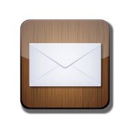 Vector mail app icon on white background Eps 10 N3