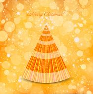 Christmas gold background with tree N2