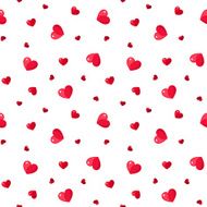 Seamless pattern with red hearts Vector illustration N2