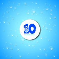 Vector drops on blue background Eps 10