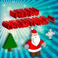 Pixel art set of icons with Santa N2