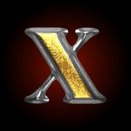 vector silver and golden figure x N2