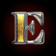 vector silver and golden figure e N2