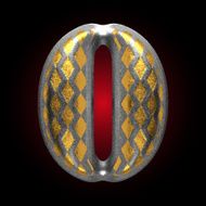 vector silver and golden figure 0 N2