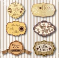 Vintage retro coffee labels N2