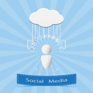Social media background vector illustration