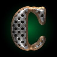 vector metal and wood figure c N2