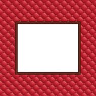 blank frame on leather wall