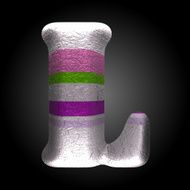 vector colored clay letter l N7