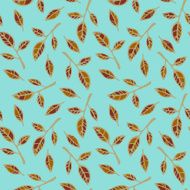 Seamless decorative autumn leaf texture N2