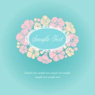 Romantic vintage floral text background N2