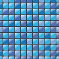 Blue mosaic seamless vector pattern