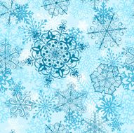 Christmas seamless pattern with turquoise snowflakes