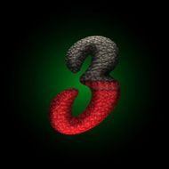 vector wool letter N31