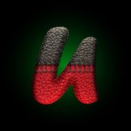 vector wool letter N33
