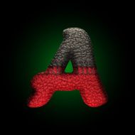 vector wool letter N35