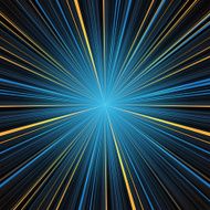Abstract blue and yellow stripes burst background N2