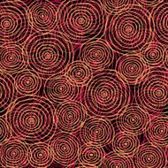 Circle seamless doodle red pattern N2
