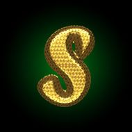 vector golden letter N63