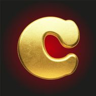 vector golden letter N67