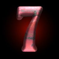 Vector old metal letter N131