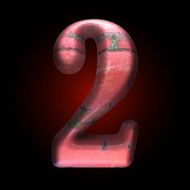 Vector old metal letter N132