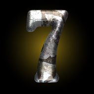 vector old stone letter N67