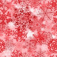 Christmas seamless pattern with red snowflakes