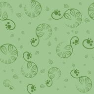 Seamless green floral pattern Vector illustration N2