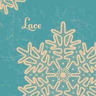 Vector lace snowflake style vintage handmade N3