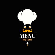 menu design chef egg concept background