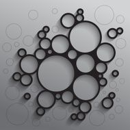 Abstract background with black circles