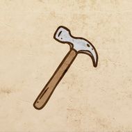 Hammer on Grunge Background N2