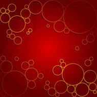 Abstract background with red shining circles