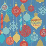 Seamless pattern with christmas decorations N4