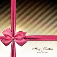 Greeting card with pink bow