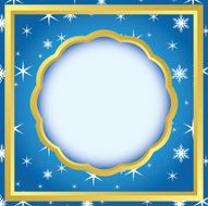 vector card with pattern and snowflakes