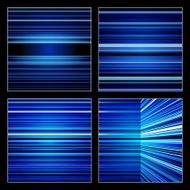 Abstract retro blue stripes colorful backgrounds set N2