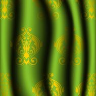 Vector luxury green curtain