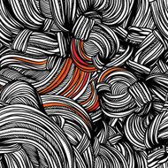 seamless pattern of manually drawn abstract technological drawing N2