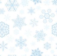 Christmas seamless pattern with big and small snowflakes N3