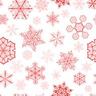 Christmas seamless pattern with big and small snowflakes N4