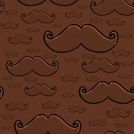 Chocolate Mustache Seamless Pattern N2