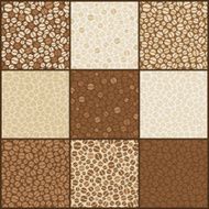 Nine seamless coffee beans patterns N2