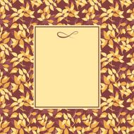 Vector background with autumn leaves on purple